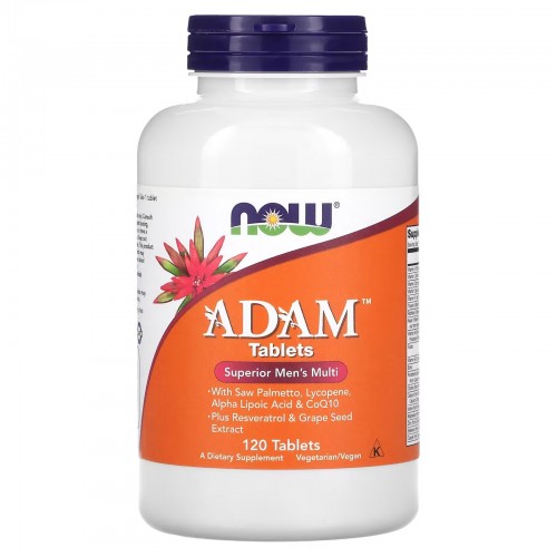 NOW Foods, Adam, лучшие мультивитамины для мужчин, 120 таблеток NOW Foods, Adam, лучшие мультивитамины для мужчин, 120 таблеток